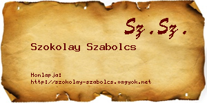 Szokolay Szabolcs névjegykártya